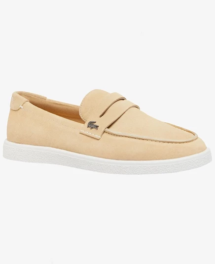 Мужские лоферы Lacoste Cochet замшевые, бежевые