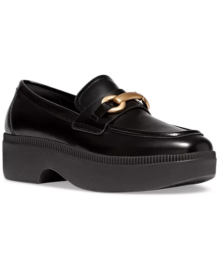  Женские мокасины на толстой подошве F-Luma  black