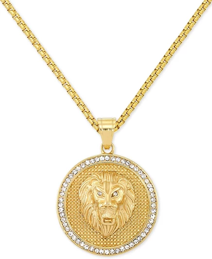 Мужское ожерелье LEGACY for MEN Crystal Lion, 24″, желтое