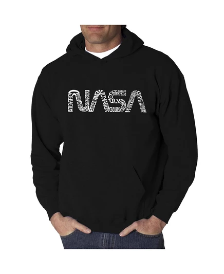 Мужская толстовка с капюшоном Word Art - Worm Nasa black