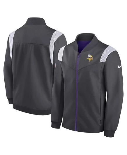 Мужская бомбер-куртка Nike Minnesota Vikings, серебристая