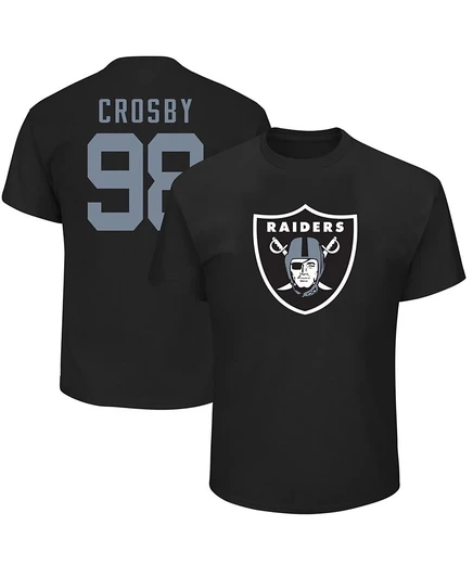 Мужская футболка Fanatics Maxx Crosby Raiders, черная