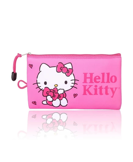 Косметичка Hello Kitty из неопрена на молнии, розовая