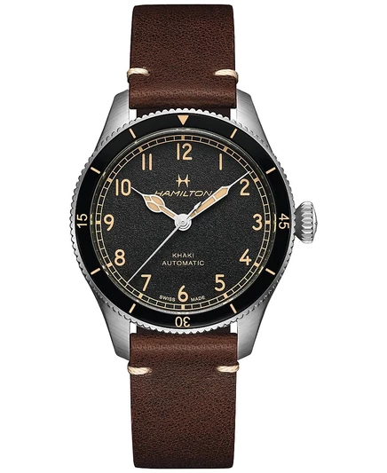 Мужские часы Hamilton Khaki Pioneer автомат 38 мм, коричневый