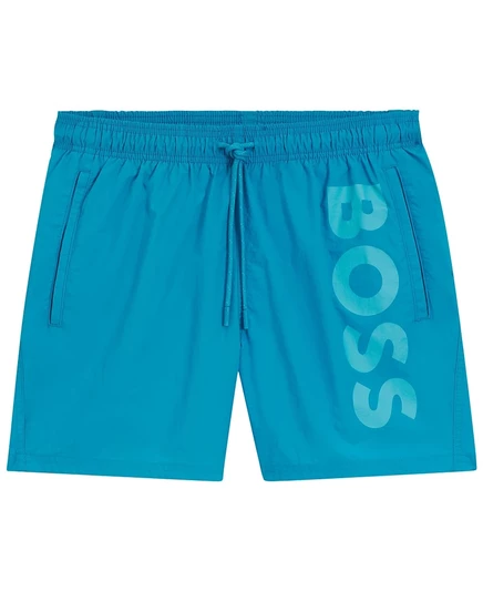 Мужские шорты для плавания Hugo Boss с вертикальным логотипом, синие