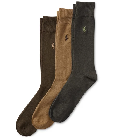  Мужские носки 3-Pk. Супермягкие парадные носки khaki/olive assorted