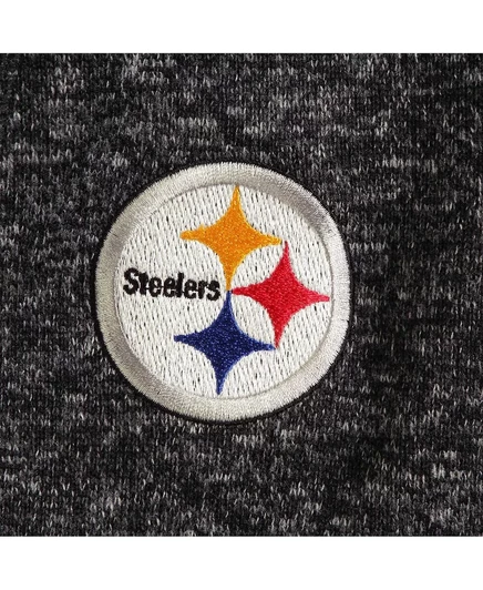 Мужская куртка-пуловер на молнии Heather Black Pittsburgh Steelers Fortune от Antigua heather black