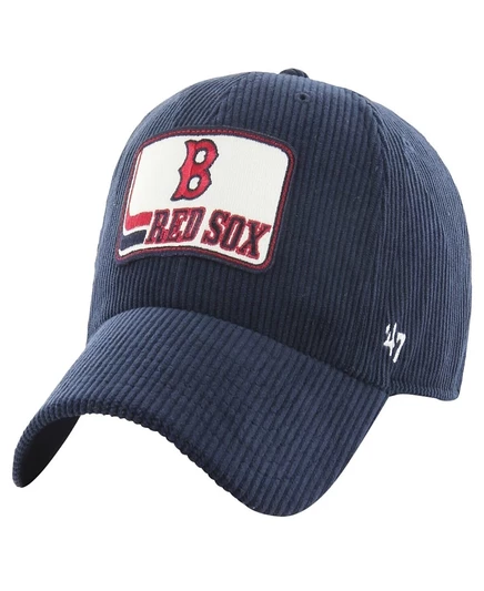 47 Брендовая мужская темно-синяя шляпа Boston Red Sox Wax Pack Collection из вельветовой ткани с регулируемой посадкой синего цвета