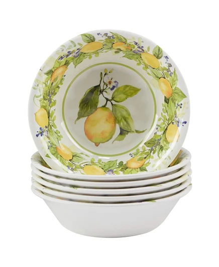 Набор мисок Certified Lemon Zest, 6 шт., меламин, разноцветный