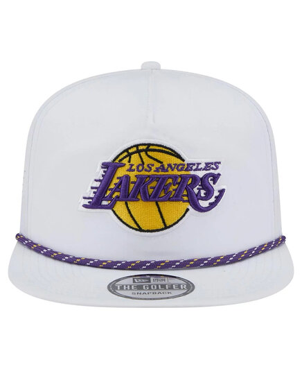 Новая мужская белая шляпа с регулируемой посадкой для гольфа Los Angeles Lakers Performance Rope от New Era white