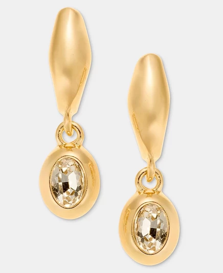 Серьги-подвески Anne Klein с кристаллами, прозрачные