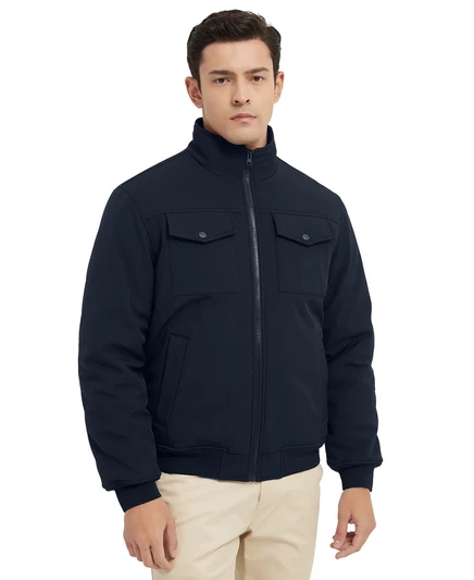 Мужская универсальная куртка-бомбер Softshell с воротником-стойкой hawke navy