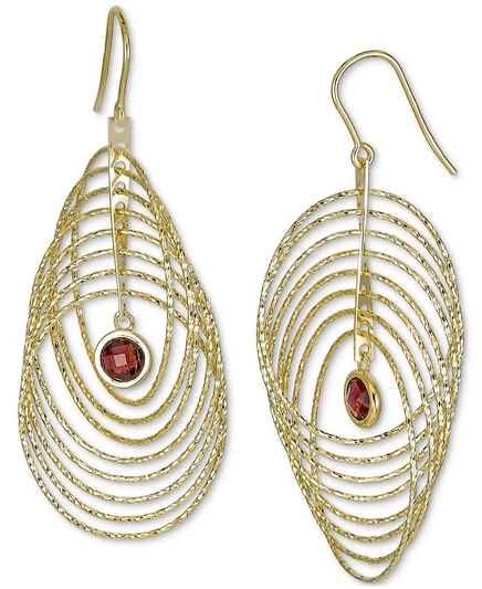 Женские серьги Macy's Garnet Spiral, гранат