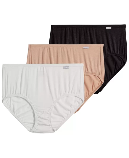  Краткое хлопчатобумажное белье Elance Supersoft из 3 упаковок 2073 black/light/ivory
