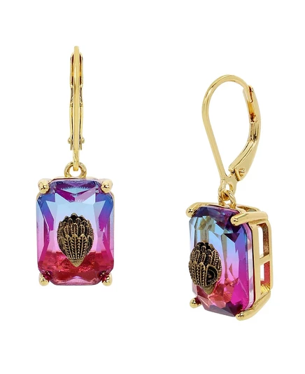 Серьги-подвески Kurt Geiger London Eagle с кристаллом, фуксия