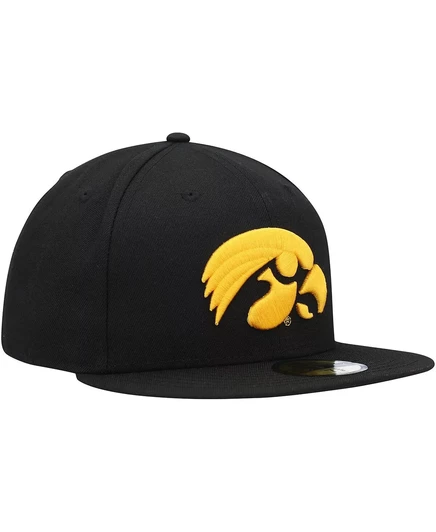Мужская черная кепка с логотипом Iowa Hawkeyes Basic 59FIFTY black