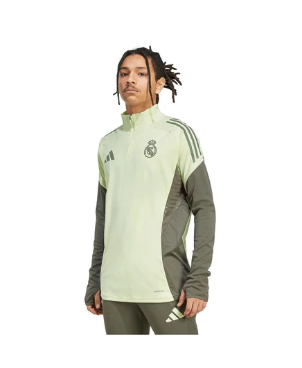 Мужской тренировочный пуловер Adidas Real Madrid 2025/26 AEROREADY, зеленый