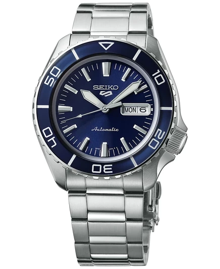 Мужские часы Seiko 5 Sports автомат 42 мм, синий