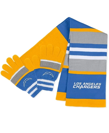 Женский комплект WEAR by Erin Andrews шарф и перчатки Los Angeles Chargers, желтый