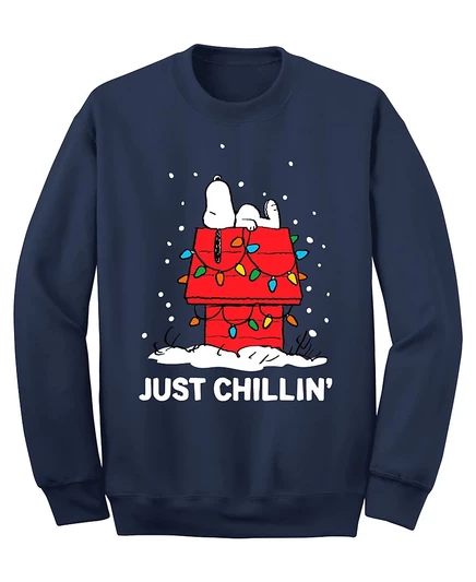 Мужское флисовое худи Airwaves Snoopy Just Chillin, синее