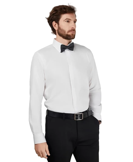 Мужская рубашка Alfani Slim-Fit с отложным воротником, белая