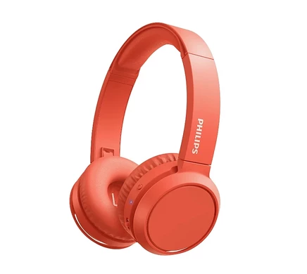 Беспроводные наушники-вкладыши PHILIPS, Bluetooth 5.0, Время воспроизведения 29 часов, Быстрая зарядка, Складные, Легкие, Встроенный микрофон, Красные глубокие басы