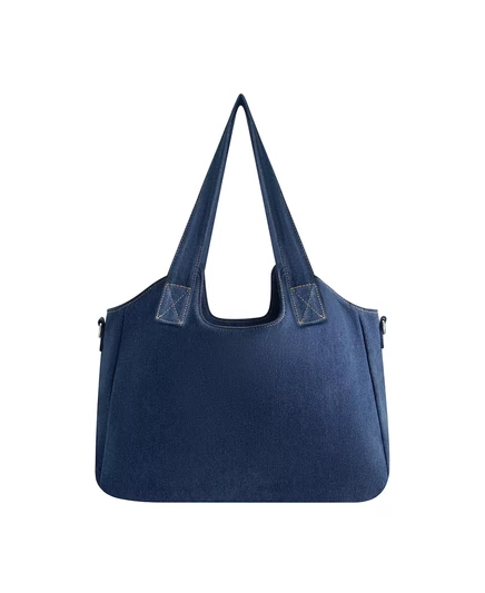 Джинсовая сумка True Religion с вышивкой в виде подковы medium blue