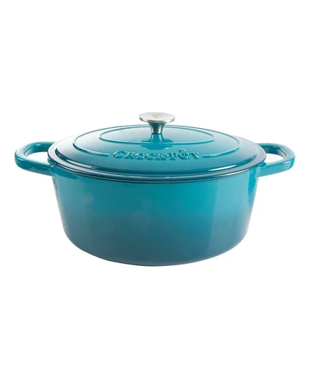 Чугунная эмалированная кастрюля Crock-Pot Artisan 6.6 л, синяя