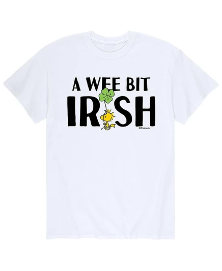 Мужская футболка Peanuts Wee Bit Irish белого цвета