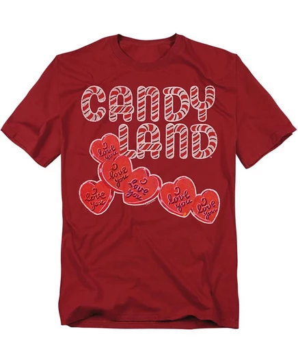 Мужская футболка Hasbro Candy Land Candy Hearts, красная