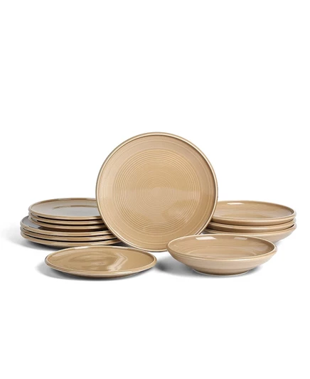 Набор посуды Earth & Clay Harmony из 12 предметов, сервиз на 4 персоны