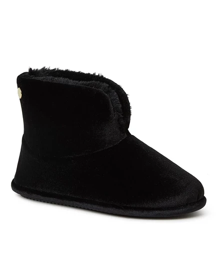 Женские блестящие велюровые ботильоны Sara House Slipper Boot от Dearfoams, черные