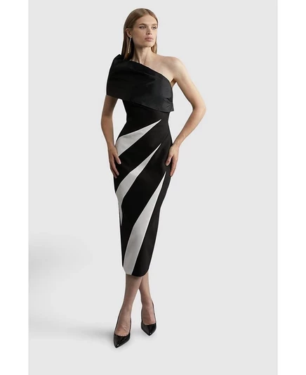 Женское миди-платье Karen Millen с открытым плечом, черное