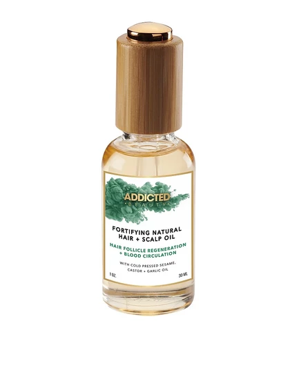 Укрепляющее натуральное масло для волос и кожи головы Addicted Beauty gold