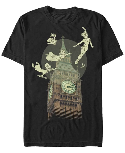 Мужская футболка с коротким рукавом Peter Pan The Darlings от Disney с принтом black
