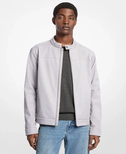 Мужская куртка Michael Kors Racer, серебристая