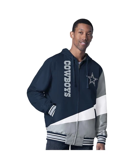 Мужская куртка G-III Sports by Carl Banks Dallas Cowboys двусторонняя, темно-синяя/антрацитовая