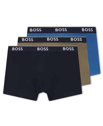 Мужские боксеры BOSS Power, 3 пары, синие/голубые/зеленые