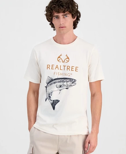 Мужская футболка RealTree Fishing с графическим рисунком RealTree коричнево-бежевый
