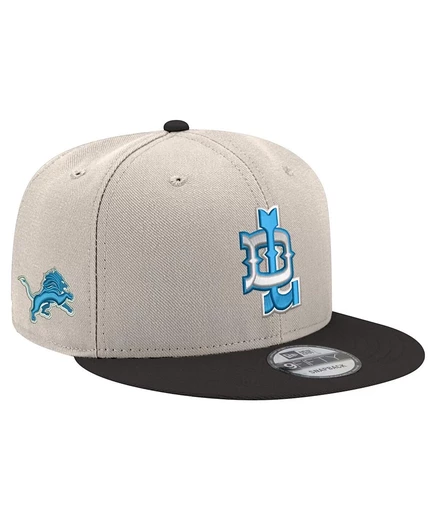 Мужская кепка New Era 9FIFTY Detroit Lions, крем-синяя