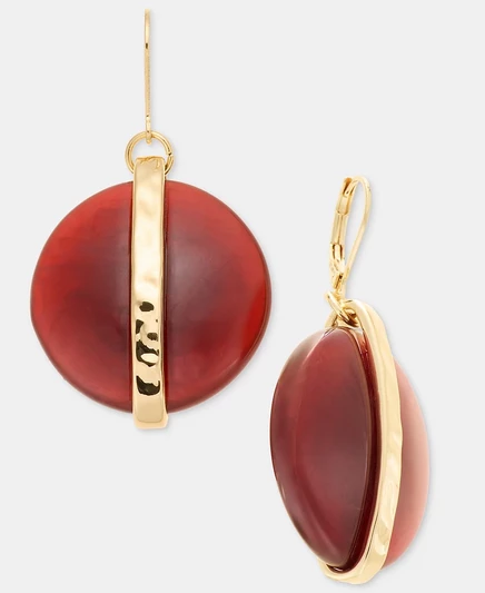 Серьги-подвески Style & Co из смолы, красные