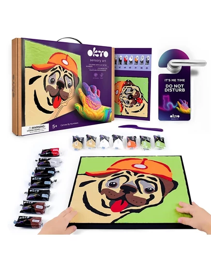 Набор для лепки Wise Elk OKTO по номерам 29×29 см, мопс