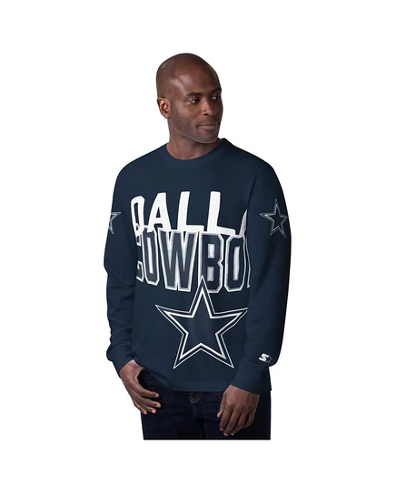 Мужская футболка Starter Dallas Cowboys Clutch Hit, тёмно-синяя