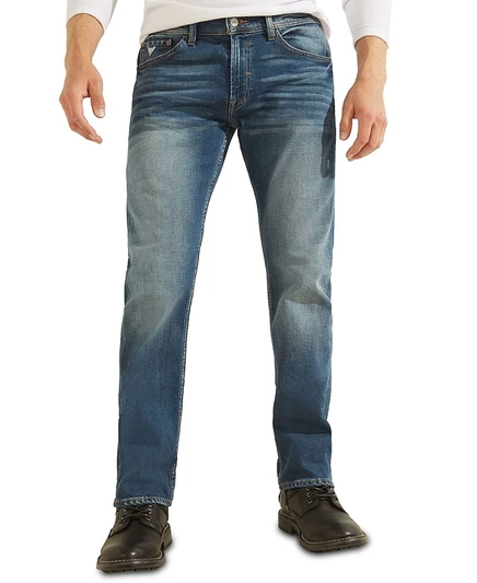 Мужские джинсы Guess Eco Mateo, средней стирки, синие