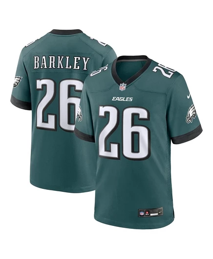 Мужская игровая футболка Nike Saquon Barkley темно-зеленого цвета Philadelphia Eagles green