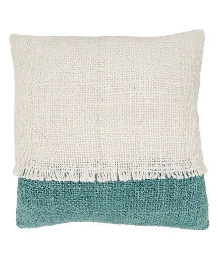 Декоративная подушка SARO LIFESTYLE Two-Tone Fringe 50×50 см, синяя