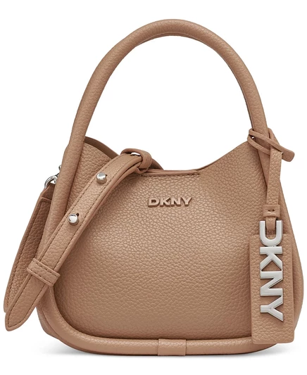 Женская сумка DKNY Capri мини-хобо через плечо, коричневая