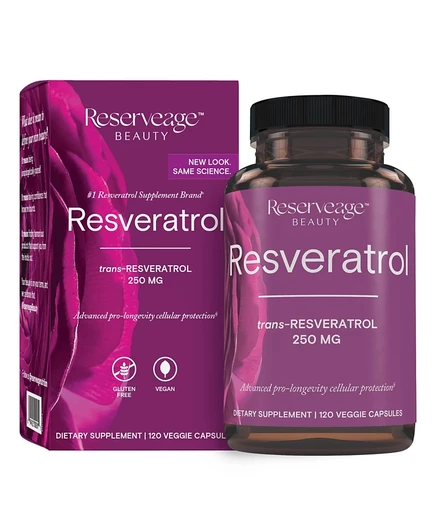 Биодобавка Reserveage Resveratrol 250 мг, 120 капсул