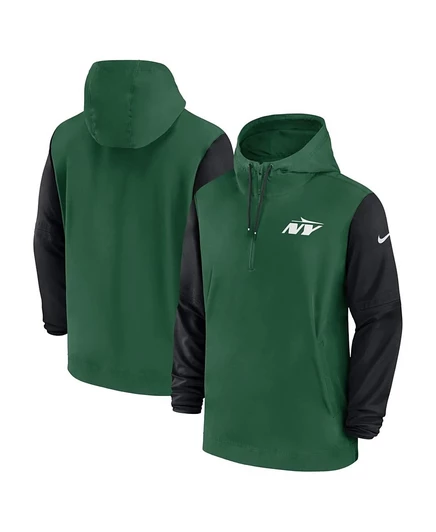 Мужская куртка‑худи Nike Sideline Jets 1/2‑zip, зеленая