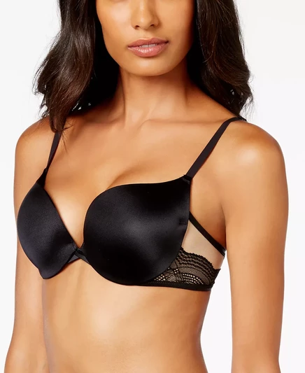  Мне очень нравится атласный бюстгальтер пуш-ап Lift DM9900 satin black with body beige